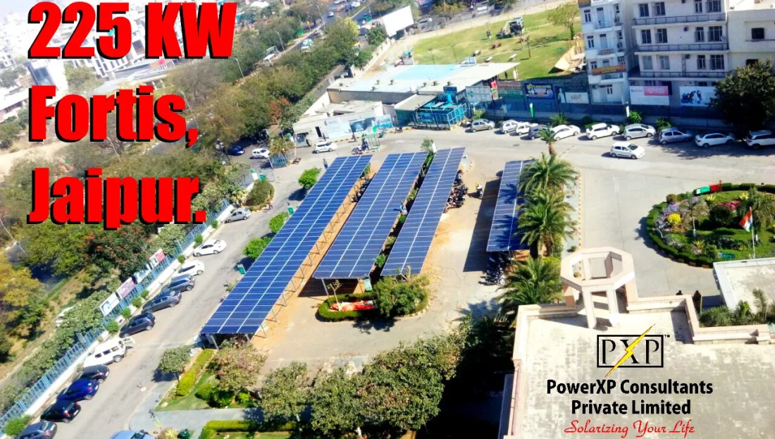 225 KW solar rooftop grid-tie plant at Fortis Escorts Hospital, Jaipur
