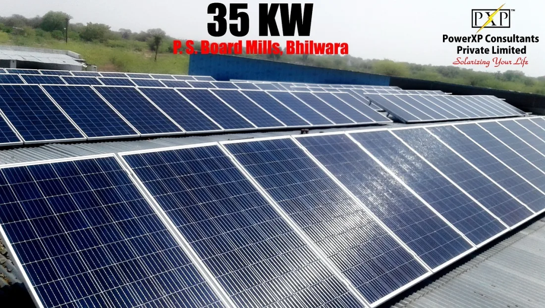 35 KW solar grid-tie project at P. S. Board Mills, Bhilwara
