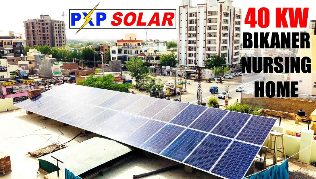 40 KW solar grid-tie project at Bikaner Nursing Home